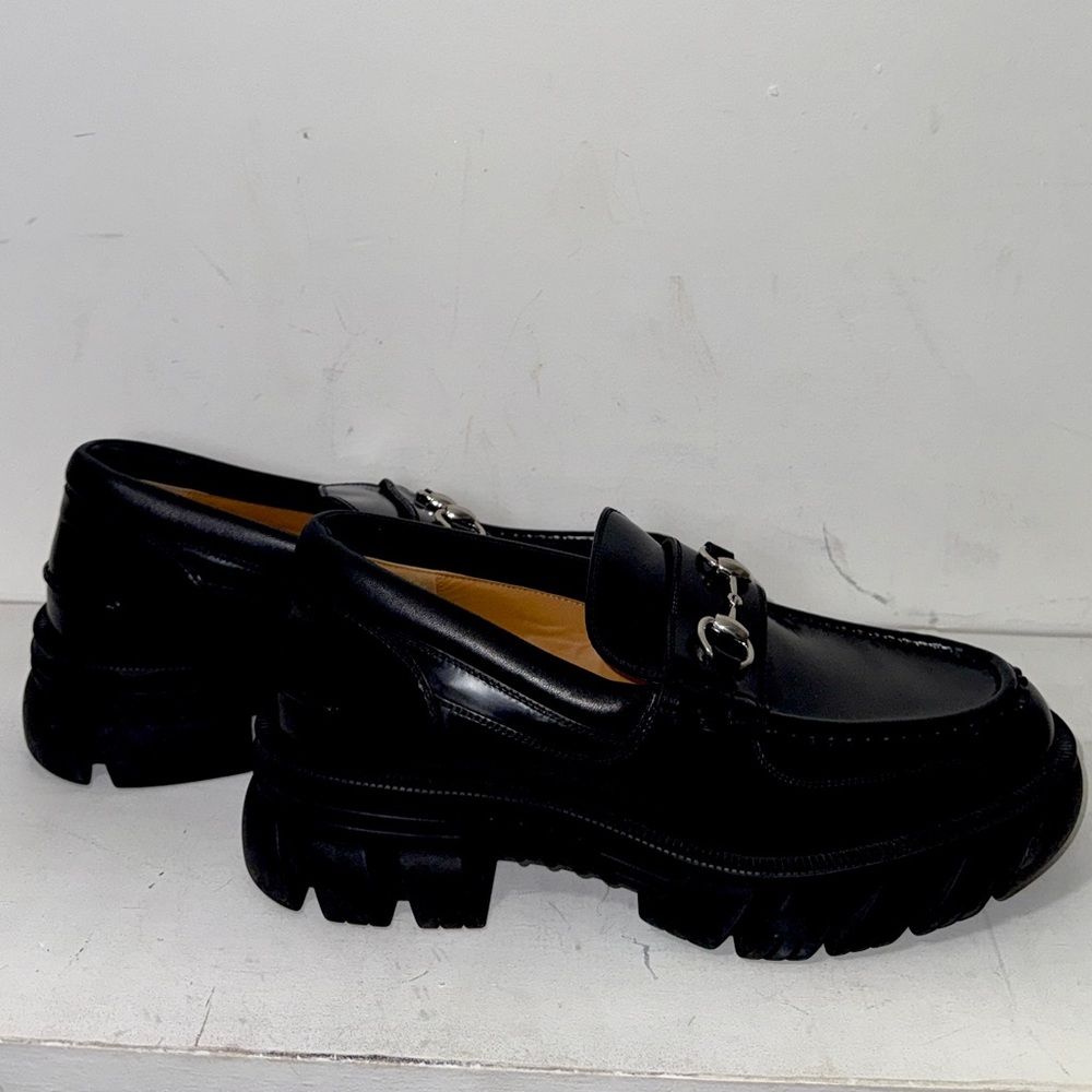 Authentic GUCCI Unisex Horsebit Leather Loafers - Picture 4 of 11